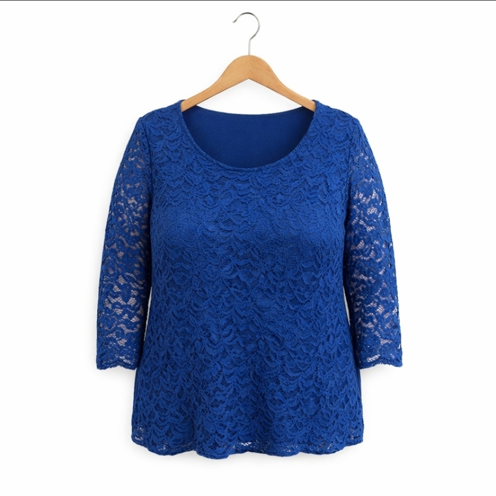 Forever 21 Navy Lace Babydoll Bodycon Sheer Mini Dress Sz Lg